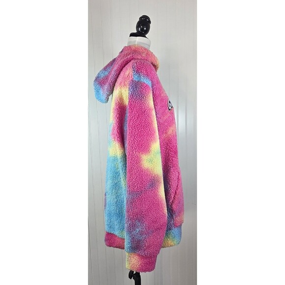 Mattel Barbie Movie "I am Kenough" Rainbow Tie Dye Sherpa Hoodie Unisex Size XL - Picture 4 of 15